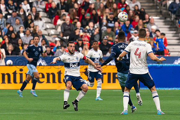 Sat, April 2, 2022 The Vancouver Whitecaps FC clinch a 1-0 win over Sporting Kansas City in Vancouver.
