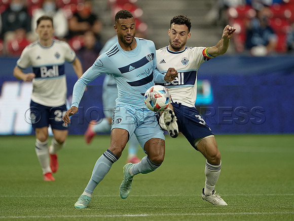 Whitecaps FC take a 2-1 win over Sporting Kansas City, October 17, 2021 at BC Place in Vancouver, BC. Vancouver is 1 point away from  a playoff position.