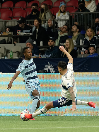 Whitecaps FC take a 2-1 win over Sporting Kansas City, October 17, 2021 at BC Place in Vancouver, BC. Vancouver is 1 point away from  a playoff position.