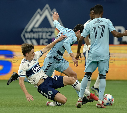 Whitecaps FC take a 2-1 win over Sporting Kansas City, October 17, 2021 at BC Place in Vancouver, BC. Vancouver is 1 point away from  a playoff position.