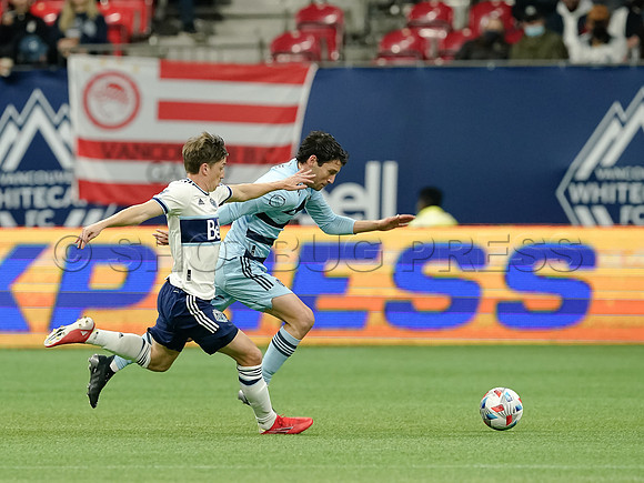 Whitecaps FC take a 2-1 win over Sporting Kansas City, October 17, 2021 at BC Place in Vancouver, BC. Vancouver is 1 point away from  a playoff position.