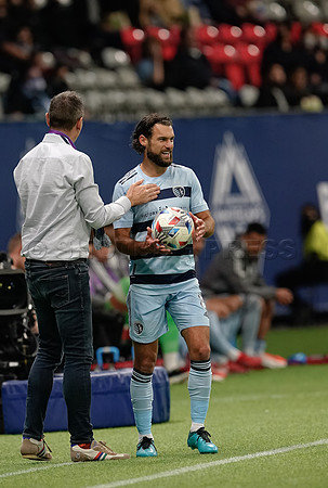 Whitecaps FC take a 2-1 win over Sporting Kansas City, October 17, 2021 at BC Place in Vancouver, BC. Vancouver is 1 point away from  a playoff position.