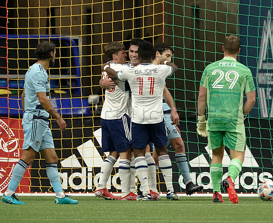Whitecaps FC take a 2-1 win over Sporting Kansas City, October 17, 2021 at BC Place in Vancouver, BC. Vancouver is 1 point away from  a playoff position.