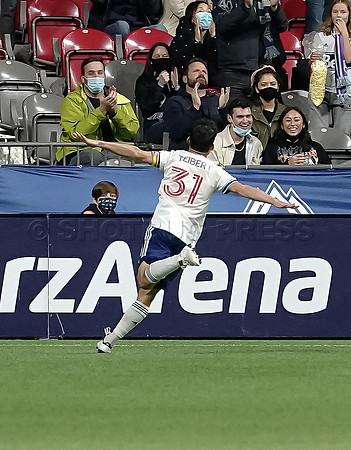Whitecaps FC take a 2-1 win over Sporting Kansas City, October 17, 2021 at BC Place in Vancouver, BC. Vancouver is 1 point away from  a playoff position.