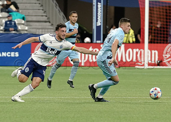 Whitecaps FC take a 2-1 win over Sporting Kansas City, October 17, 2021 at BC Place in Vancouver, BC. Vancouver is 1 point away from  a playoff position.