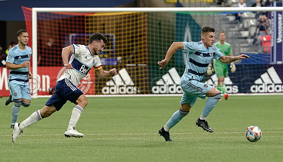 Whitecaps FC take a 2-1 win over Sporting Kansas City, October 17, 2021 at BC Place in Vancouver, BC. Vancouver is 1 point away from  a playoff position.
