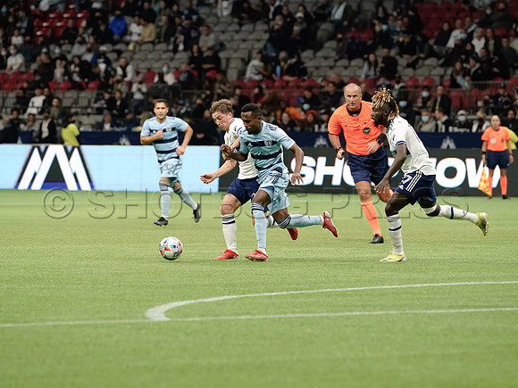 Whitecaps FC take a 2-1 win over Sporting Kansas City, October 17, 2021 at BC Place in Vancouver, BC. Vancouver is 1 point away from  a playoff position.