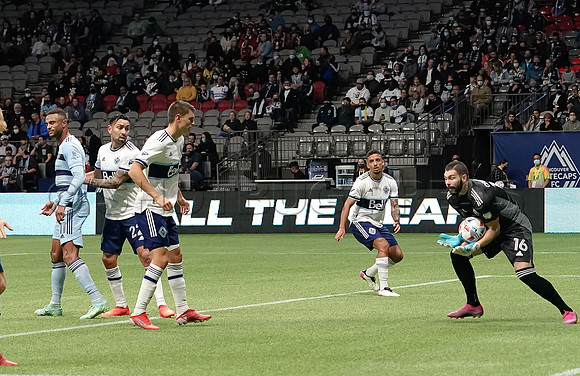 Whitecaps FC take a 2-1 win over Sporting Kansas City, October 17, 2021 at BC Place in Vancouver, BC. Vancouver is 1 point away from  a playoff position.