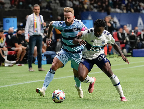 Whitecaps FC take a 2-1 win over Sporting Kansas City, October 17, 2021 at BC Place in Vancouver, BC. Vancouver is 1 point away from  a playoff position.