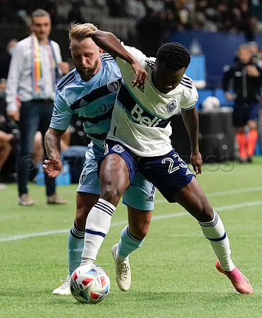 Whitecaps FC take a 2-1 win over Sporting Kansas City, October 17, 2021 at BC Place in Vancouver, BC. Vancouver is 1 point away from  a playoff position.
