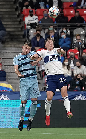 Whitecaps FC take a 2-1 win over Sporting Kansas City, October 17, 2021 at BC Place in Vancouver, BC. Vancouver is 1 point away from  a playoff position.