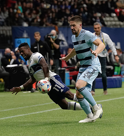 Whitecaps FC take a 2-1 win over Sporting Kansas City, October 17, 2021 at BC Place in Vancouver, BC. Vancouver is 1 point away from  a playoff position.