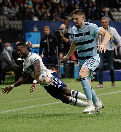 Whitecaps FC take a 2-1 win over Sporting Kansas City, October 17, 2021 at BC Place in Vancouver, BC. Vancouver is 1 point away from  a playoff position.