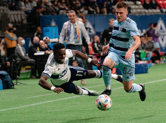Whitecaps FC take a 2-1 win over Sporting Kansas City, October 17, 2021 at BC Place in Vancouver, BC. Vancouver is 1 point away from  a playoff position.