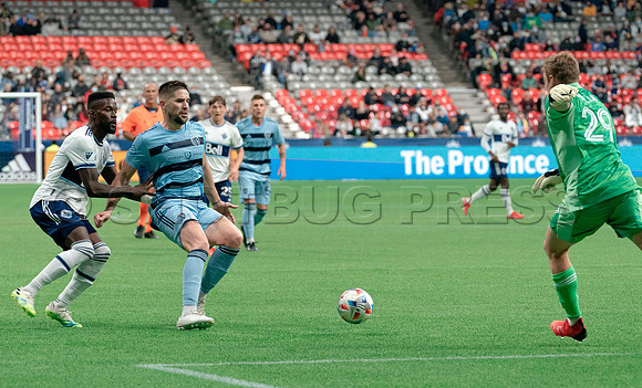 Whitecaps FC take a 2-1 win over Sporting Kansas City, October 17, 2021 at BC Place in Vancouver, BC. Vancouver is 1 point away from  a playoff position.