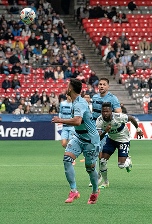 Whitecaps FC take a 2-1 win over Sporting Kansas City, October 17, 2021 at BC Place in Vancouver, BC. Vancouver is 1 point away from  a playoff position.