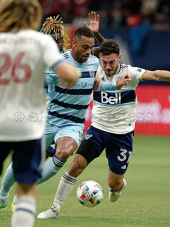 Whitecaps FC take a 2-1 win over Sporting Kansas City, October 17, 2021 at BC Place in Vancouver, BC. Vancouver is 1 point away from  a playoff position.