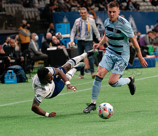 Whitecaps FC take a 2-1 win over Sporting Kansas City, October 17, 2021 at BC Place in Vancouver, BC. Vancouver is 1 point away from  a playoff position.