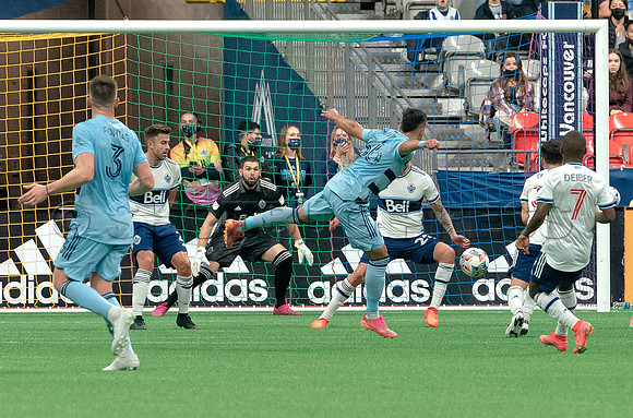Whitecaps FC take a 2-1 win over Sporting Kansas City, October 17, 2021 at BC Place in Vancouver, BC. Vancouver is 1 point away from  a playoff position.