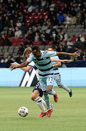 Whitecaps FC take a 2-1 win over Sporting Kansas City, October 17, 2021 at BC Place in Vancouver, BC. Vancouver is 1 point away from  a playoff position.