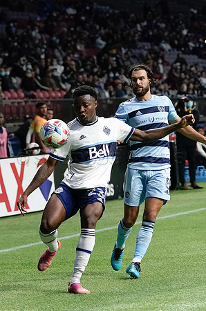 Whitecaps FC take a 2-1 win over Sporting Kansas City, October 17, 2021 at BC Place in Vancouver, BC. Vancouver is 1 point away from  a playoff position.