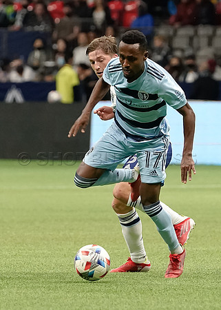 Whitecaps FC take a 2-1 win over Sporting Kansas City, October 17, 2021 at BC Place in Vancouver, BC. Vancouver is 1 point away from  a playoff position.