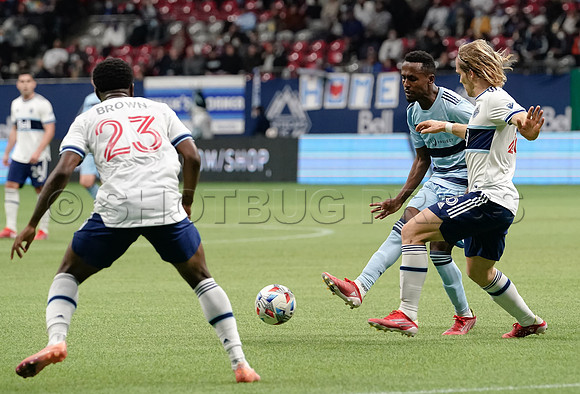 Whitecaps FC take a 2-1 win over Sporting Kansas City, October 17, 2021 at BC Place in Vancouver, BC. Vancouver is 1 point away from  a playoff position.