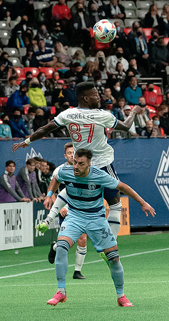 Whitecaps FC take a 2-1 win over Sporting Kansas City, October 17, 2021 at BC Place in Vancouver, BC. Vancouver is 1 point away from  a playoff position.