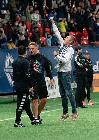Whitecaps FC take a 2-1 win over Sporting Kansas City, October 17, 2021 at BC Place in Vancouver, BC. Vancouver is 1 point away from  a playoff position.