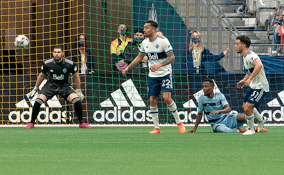 Whitecaps FC take a 2-1 win over Sporting Kansas City, October 17, 2021 at BC Place in Vancouver, BC. Vancouver is 1 point away from  a playoff position.