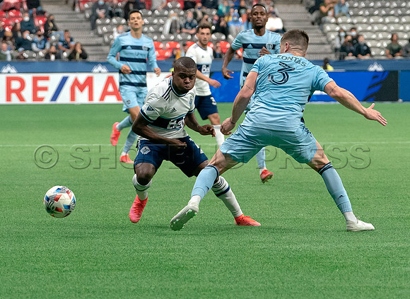 Whitecaps FC take a 2-1 win over Sporting Kansas City, October 17, 2021 at BC Place in Vancouver, BC. Vancouver is 1 point away from  a playoff position.