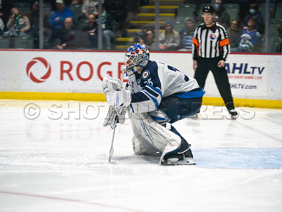 Wed, March 16, 2022 Abbotsford Canucks make an epic comeback to take a 5-4 win in OT against the Manitoba Moose in Abbotsford, BC