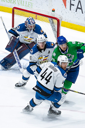 Sun, March 13, 2022 Abbotsford Canucks take Colorado Eagles 5–4 in OT at Abbotsford Event Centre in Abbotsford, BC