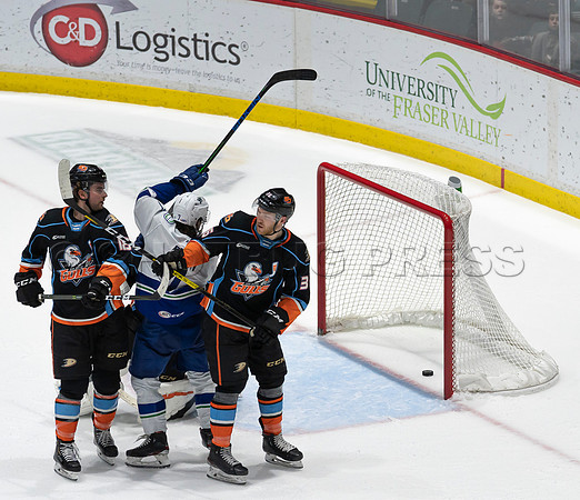 Abbotsford Canucks defeat San Diego Gulls 4-2 on Sunday, Jan 23, 2022 at Abbotsford Centre.