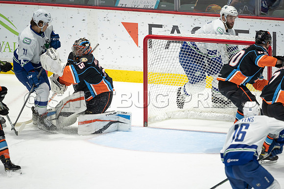 Abbotsford Canucks defeat San Diego Gulls 4-2 on Sunday, Jan 23, 2022 at Abbotsford Centre.