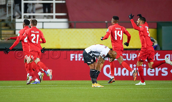 Canada takes 3 points in their 1-0 win over Costa Rica in front of 48,806 fans in World Cup qualifying in Edmonton, Alberta.