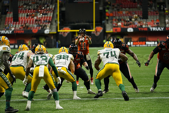 BC Lions dominate the Edmonton Elks with a final score of 59-15 in this opening season game at BC Place Stadium in Vancouver, BC, Saturday, June 11, 2022.