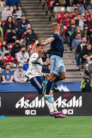 Sat, April 2, 2022 The Vancouver Whitecaps FC clinch a 1-0 win over Sporting Kansas City in Vancouver.
