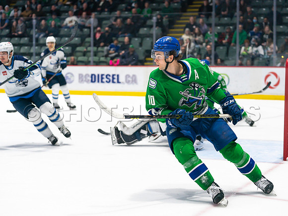 Wed, March 16, 2022 Abbotsford Canucks make an epic comeback to take a 5-4 win in OT against the Manitoba Moose in Abbotsford, BC