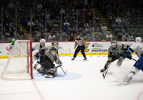 Abbotsford Canucks take a 2-0 win over Henderson Silver Knights in Abbotsford, Sunday, October 24, 2021.