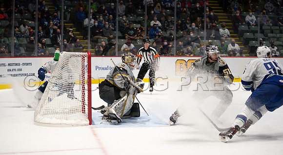 Abbotsford Canucks take a 2-0 win over Henderson Silver Knights in Abbotsford, Sunday, October 24, 2021.