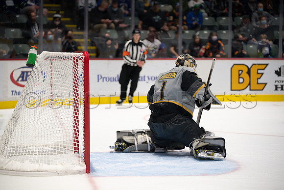 Abbotsford Canucks take a 2-0 win over Henderson Silver Knights in Abbotsford, Sunday, October 24, 2021.
