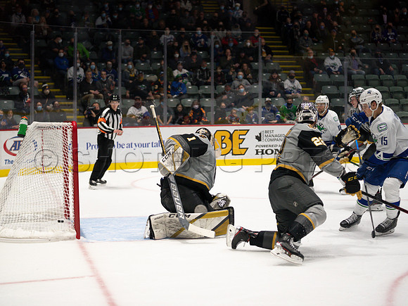 Abbotsford Canucks take a 2-0 win over Henderson Silver Knights in Abbotsford, Sunday, October 24, 2021.