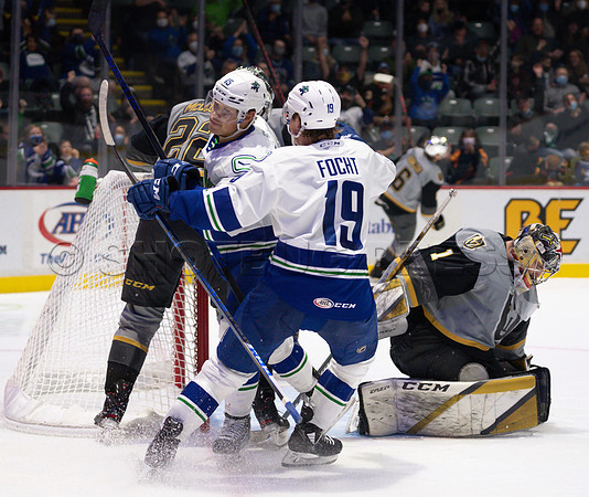 Abbotsford Canucks take a 2-0 win over Henderson Silver Knights in Abbotsford, Sunday, October 24, 2021.