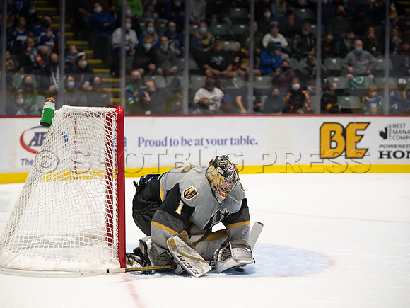 Abbotsford Canucks take a 2-0 win over Henderson Silver Knights in Abbotsford, Sunday, October 24, 2021.