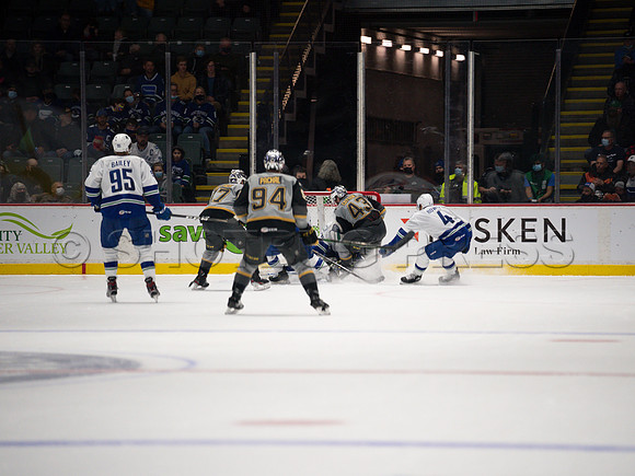 Abbotsford Canucks take a 2-0 win over Henderson Silver Knights in Abbotsford, Sunday, October 24, 2021.