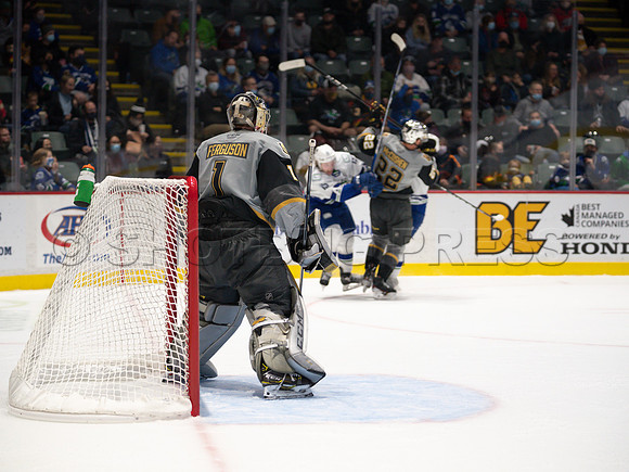 Abbotsford Canucks take a 2-0 win over Henderson Silver Knights in Abbotsford, Sunday, October 24, 2021.