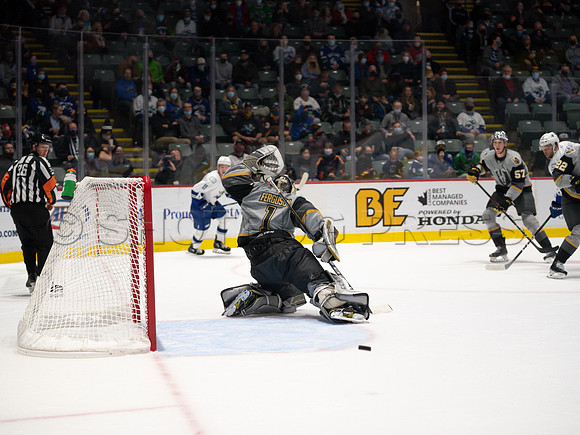 Abbotsford Canucks take a 2-0 win over Henderson Silver Knights in Abbotsford, Sunday, October 24, 2021.
