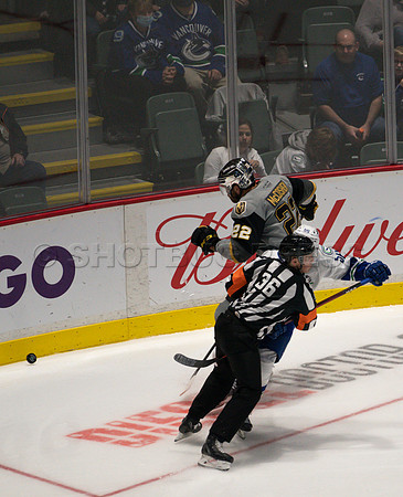 Abbotsford Canucks take a 2-0 win over Henderson Silver Knights in Abbotsford, Sunday, October 24, 2021.