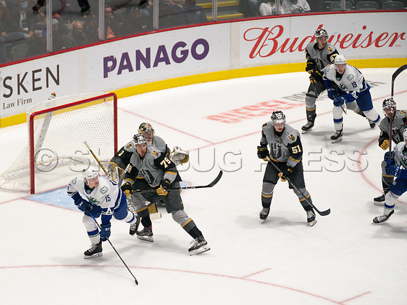 Abbotsford Canucks take a 2-0 win over Henderson Silver Knights in Abbotsford, Sunday, October 24, 2021.